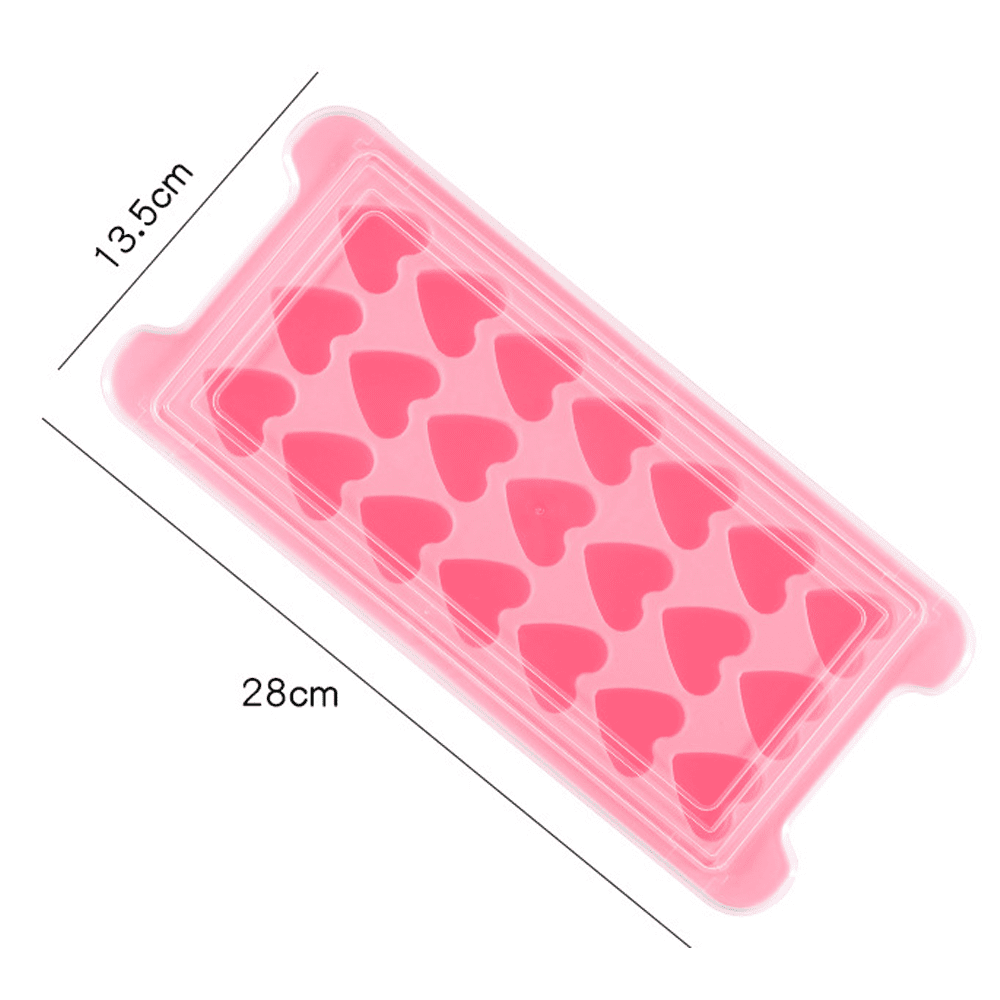 21-grids Love-heart shape Ice Cube Mold Heat-resistant Ice Cube Tray  Non-toxic Durable Bar Wine Ice Blocks Maker Easy to Remove