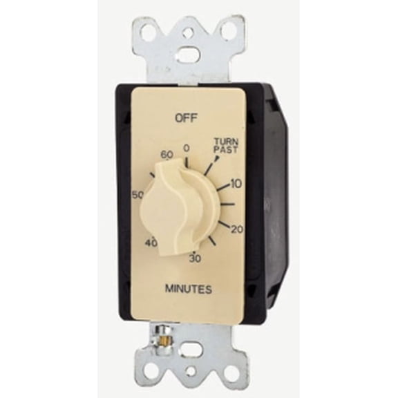 Tork A560M, In-Wall Spring Wound Timer, 60 Min Twist Timer Ivory, 1 PC