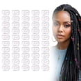 thumbnail image 2 of CXHEGBEJ 50pcs Hair Jewelry Decoration Clips for Women, Colorful Aluminum Adjustable Metal Hair Rings Accessories for Braids, Dreadlocks, Beads, Cuffs, Rings & ClipsSilver 50pcs, 2 of 6