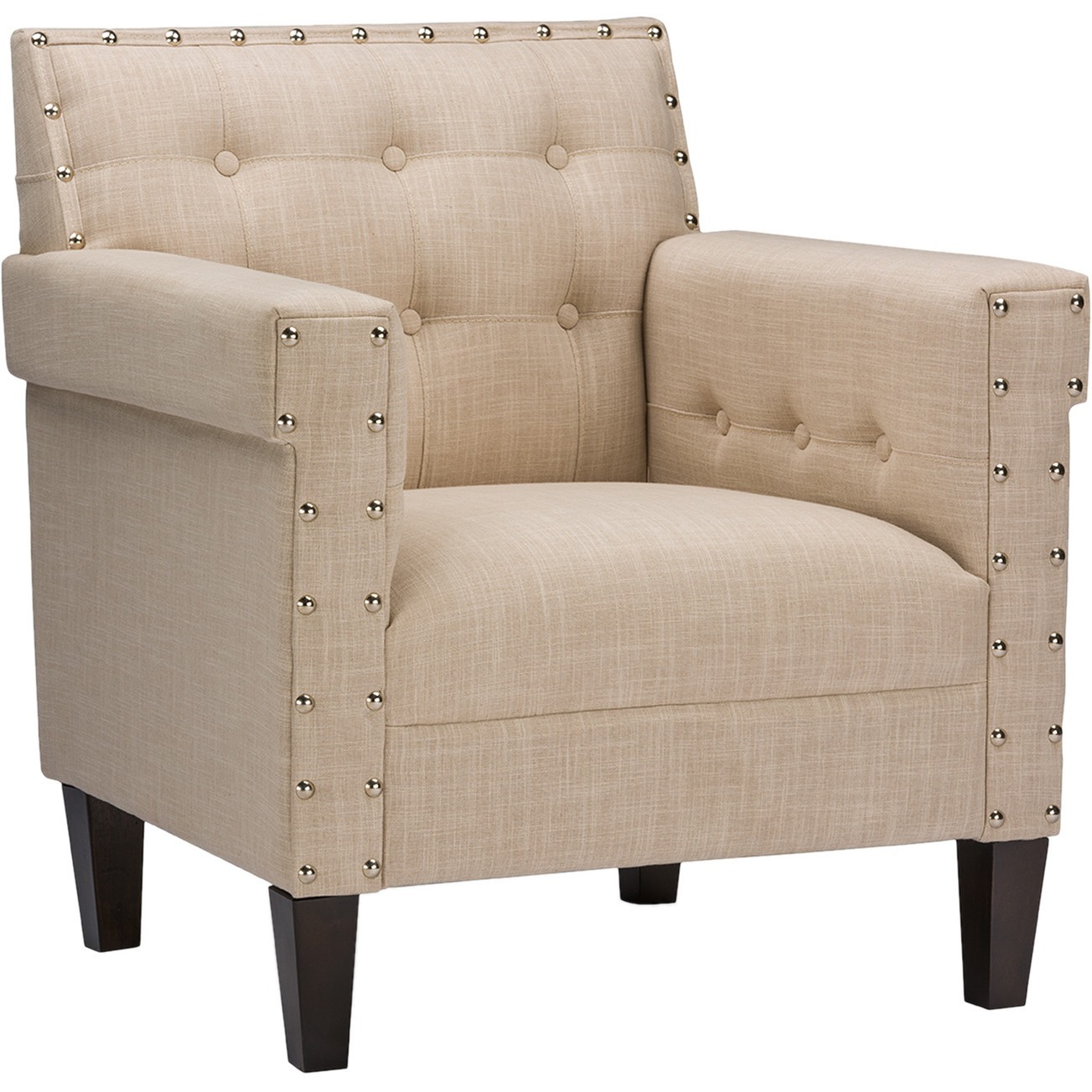 Baxton Studio Odella Modern and Contemporary Beige Linen Upholstered