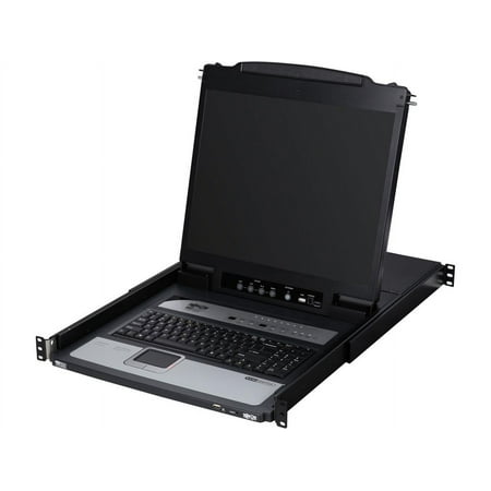UPC: 0037332158048 | Tripp Lite 8-Port 1U Rack-Mount Console KVM Switch with 19-in. LCD + 8 PS2/USB Combo Cables; TAA Compliant (B020-U08-19KTAA)