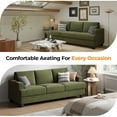 thumbnail image 3 of BLAZANT 89" Sofa Couch, 3 Seater Sofa with Suppleness Armrests, Corduroy Fabric Deep Seat Sofa with Upholstered Cushion& Backrests, Modern Comfy Couch for Living Room Apartment Office, 3 of 11