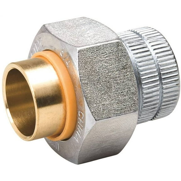 Mueller Streamline Dielectric Pipe Union Brass/Steel - 1 In Fpt x C, 2.25 In L, 250 Psi
