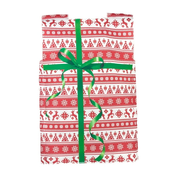Disfraz de caja de regalo navideña, novedad, accesorio para fiestas de disfraces y carnaval. Rojo para adultos