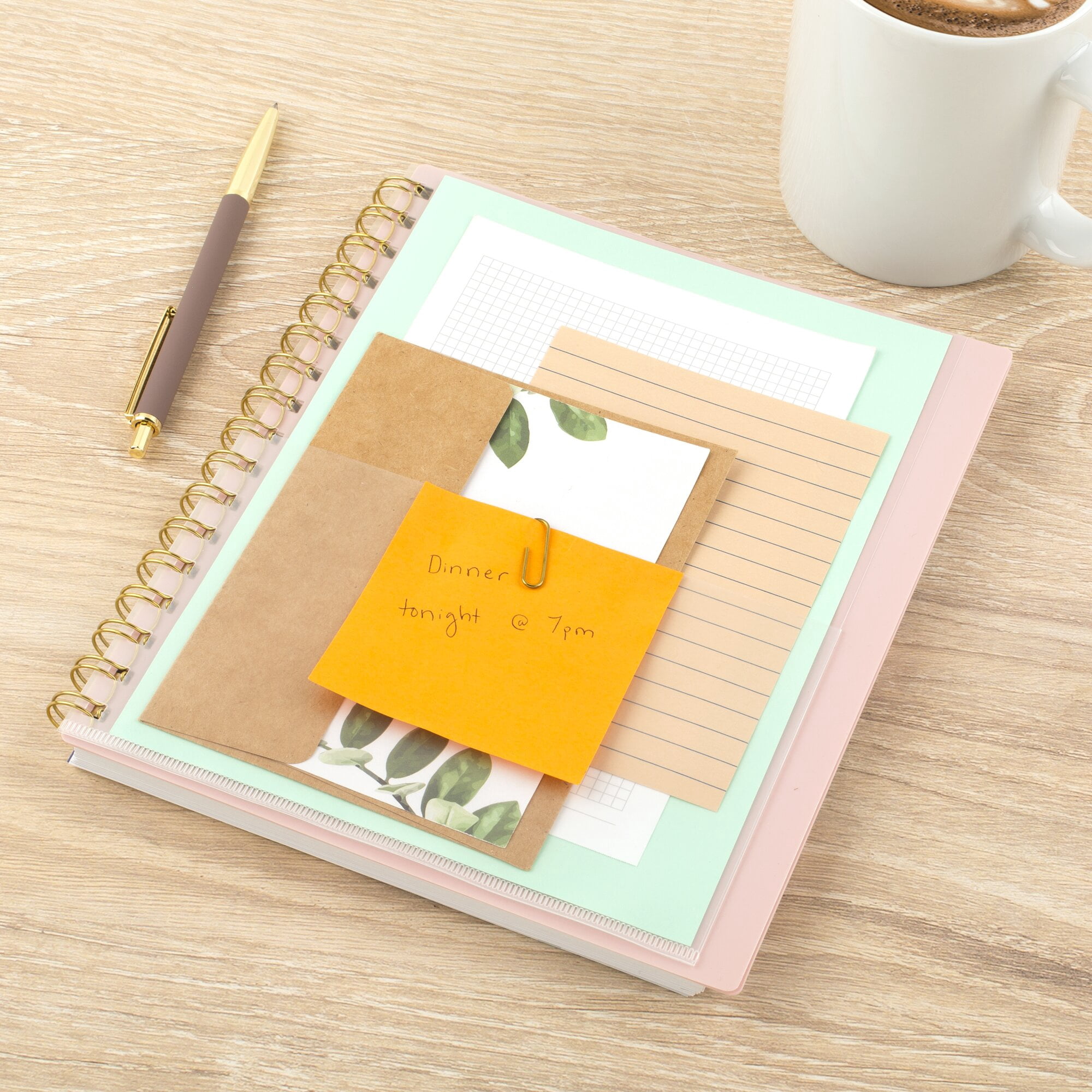 AT-A-GLANCE Harmony 2026 Weekly Monthly Planner Sunset Coral Medium 7 x 8 34 -