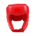 thumbnail image 1 of Boxing Headgear Head Guard Professional Soft Campling Casco de entrenamiento de equipo para Taekwondo MMA SANDA Hombres Mujeres Kickboxing Rojo, 1 of 8