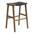 thumbnail image 3 of Bar Stool Chair Barstool, Set of 2, Walnut Black, Wood, Pub Cafe Bistro Dining Kitchen Hospitality Restaurant, Modern Contemporary HB36090, 3 of 10