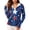 Dark Blue, variant on USA 250th Anniversary Graphic Hoodie for Women - Artistic Stars and Stripes Splash Print Sun Jacket with Pockets, Full Zip Long Sleeve Athletic Cover Up for Summer Navy XL