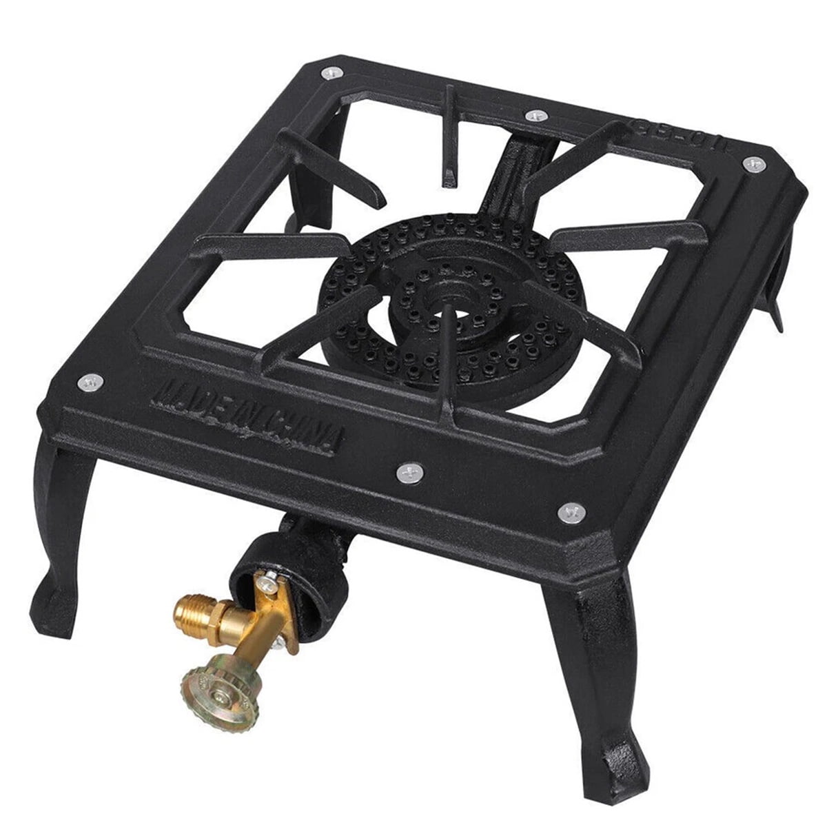 Eurhowing Portable Propane Burner 90,000 BTU, Camping Stove Single Burner, Cast Iron Gas Cooker for Outdoor Cooking, Backpacking