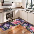 thumbnail image 3 of Kitchen Rugs Sets Of 2,Pioneer Flower Floral Print Pattern Anti Fatigue Kitchen Mat Rugs Non Slip Washable,Decorative Kitchen Floor Mats for Kitchen,Sink,Laundry,17"X47", 3 of 5