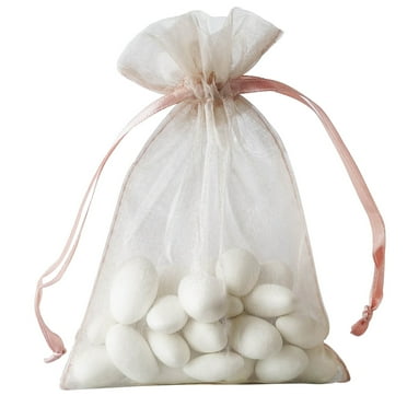 Efavormart 50PCS BLUSH Organza Gift Bag Drawstring Pouch Wedding Favors ...