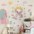 thumbnail image 4 of Rainbow Unicorn Wall Decals Unicorn Wall Stickers Rainbow wall decal Rainbow Balloon Clouds Unicorn Wall Stickers DIY Transparent Peel and Stick Baby Nursery Girls Bedroom Daycare Wall Decor, 4 of 9