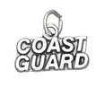 thumbnail image 1 of Sterling Silver 16" 1mm Box Chain "COAST GUARD" Word Pendant Necklace, 1 of 2