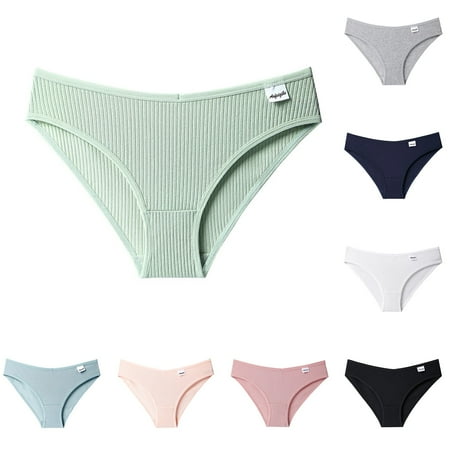 Fesfesfes Breathable Underwear For Women Sexy Underwear Ice Silk Bikini Panties Silky Comfy Yoga Solid Panties Briefs
