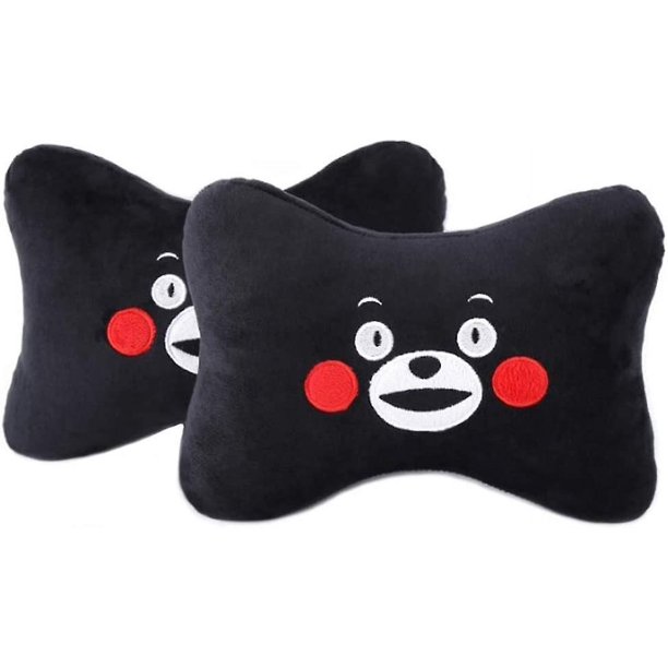 Almohada para reposacabezas de coche de 2 piezas, almohada para el cuello del coche de dibujos animados, cómoda almohada suave para asiento de coche, cojín para reposacabezas, almohada universal
