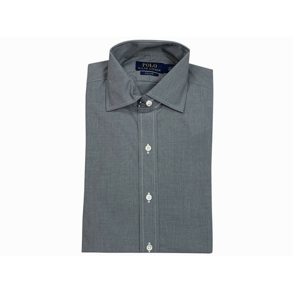 Ralph Lauren Polo Mens Spread Collar Easy Care Dress Shirt Grey New (16 1/2,32/33)