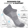 thumbnail image 3 of HIALTODAY 8 Pairs Women's Cushioned Ankle Socks, Low Cut Performance Athletic Socks Size 5-8, 3 of 6