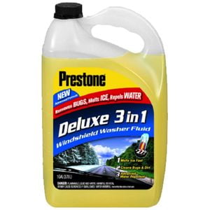 Préstone Liquide Lave-Glace AS658 Utilisé pour Éliminer les Insectes/fondre la Glace/repousse l'Eau; Jaune; 1 Gallon de Carafe; Simple