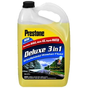 Prestone Windshield Washer Fluid AS658 Use To Remove Bugs/Melts Ice/Repels Water; Yellow; 1 Gallon Jug; Single