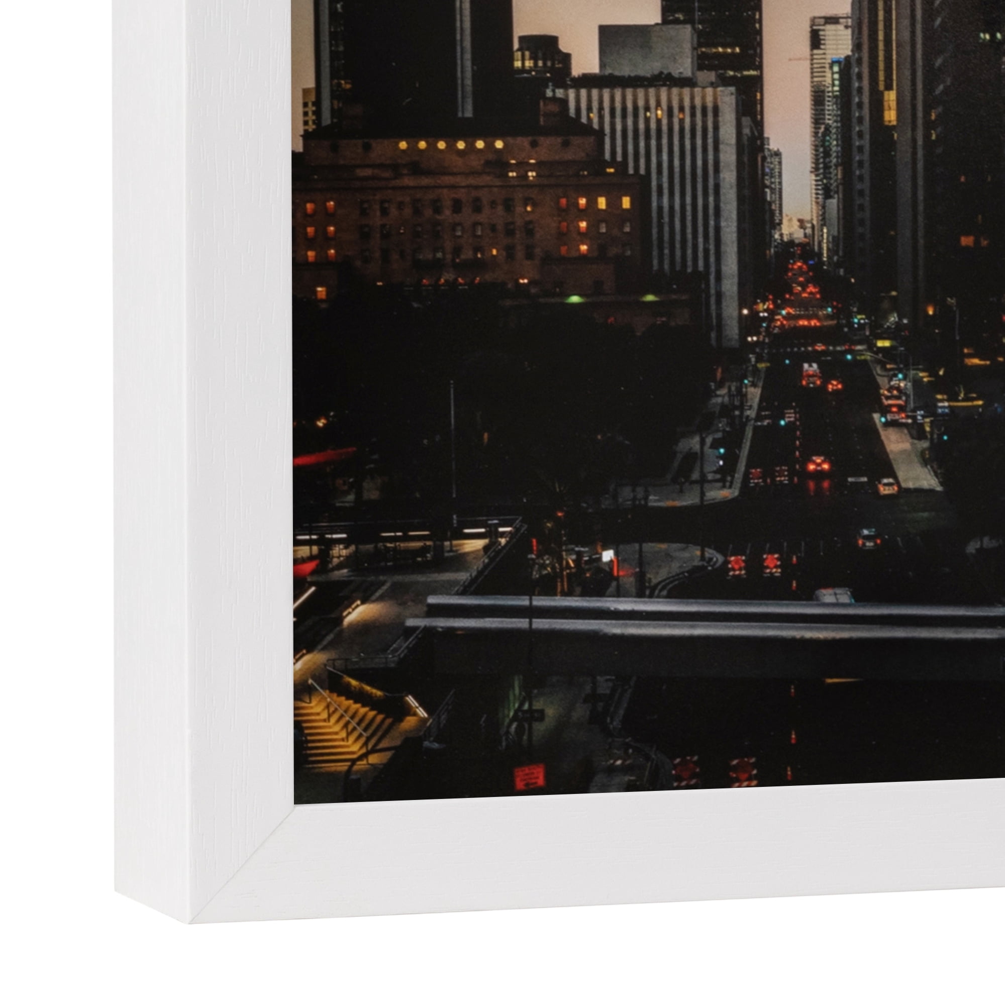 ArtToFrames 24" x 24" Woodgrain White Shadowbox 2.5 inch Tall Picture Frame, 24x24 inch White Wood Poster Frame (WOM-5140), 5 Pack