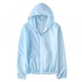 thumbnail image 1 of Veste à Capuche Protection Solaire UPF 50+ pour Femmes Légère à Manches Longues avec Poche Randonnée Extérieure, 1 of 9