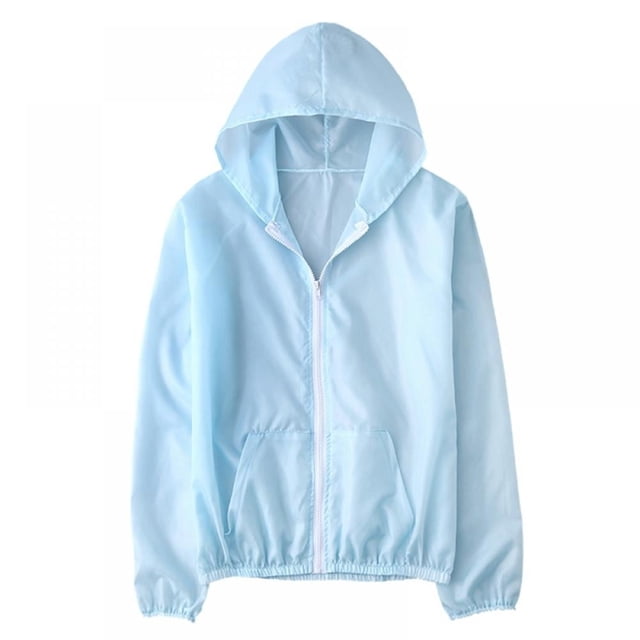 Veste à Capuche Protection Solaire UPF 50+ pour Femmes Légère à Manches Longues avec Poche Randonnée Extérieure