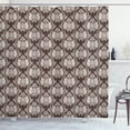 thumbnail image 1 of Ambesonne Damask Shower Curtain, Victorian Blooming Foliage, 69"Wx84"L, Brown and Beige, 1 of 3