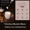 thumbnail image 7 of Milk Frother Handheld Rechargeable Foam Maker for Lattes, Electric Drink Mixer with 2 Whisks for Bulletproof Coffee, Mini Foamer for Cappuccino Frappe Matcha Hot Chocolate, 7 of 7