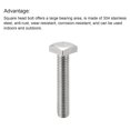 thumbnail image 4 of Square Head Bolt, 5 Pack M8x50mm 304 Stainless Steel Grade C Square Screws, 4 of 5