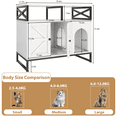 thumbnail image 4 of Hidden Cat Litter Box Enclosure Furniture with Adjustable Shelves,Wooden Cat Litter Box Furniture for Pet Supplies White, 4 of 6