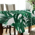 thumbnail image 3 of Tropical Palm Leaves Rectangle Tablecloth, Dust Proof Anti Wrinkle Wipeable Table Cloth Tabletop foration of Dinner Kitchen Wedding Holiday Party 60"x120" Decor Gift, 3 of 7