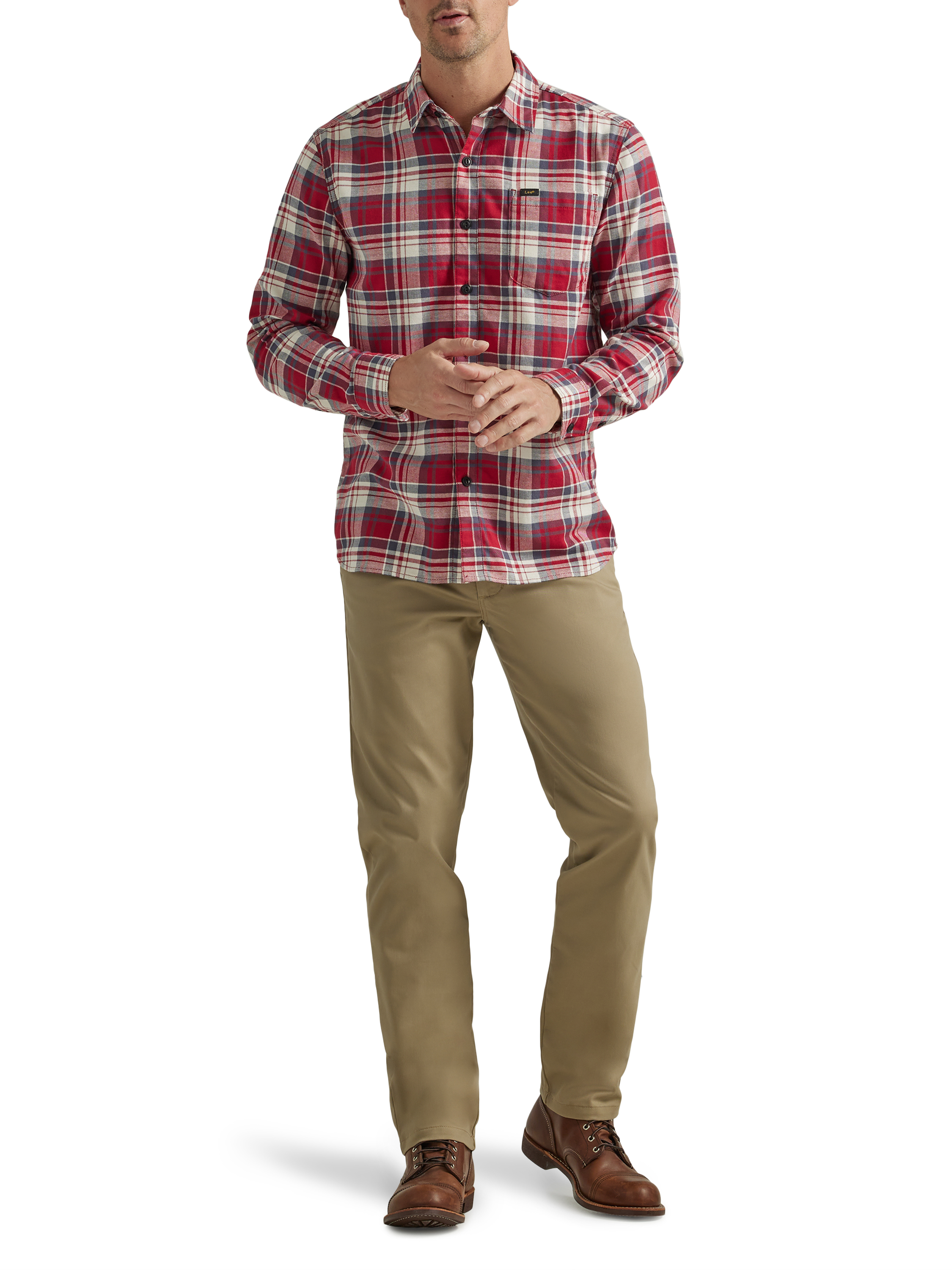 Lee® Men's Legendary Flat Front Slim Straight Pant with Wrinkle Resist