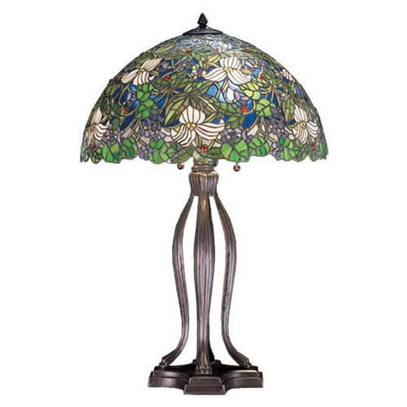 Meyda Tiffany 30'' H Table Lamp with Bowl Shade