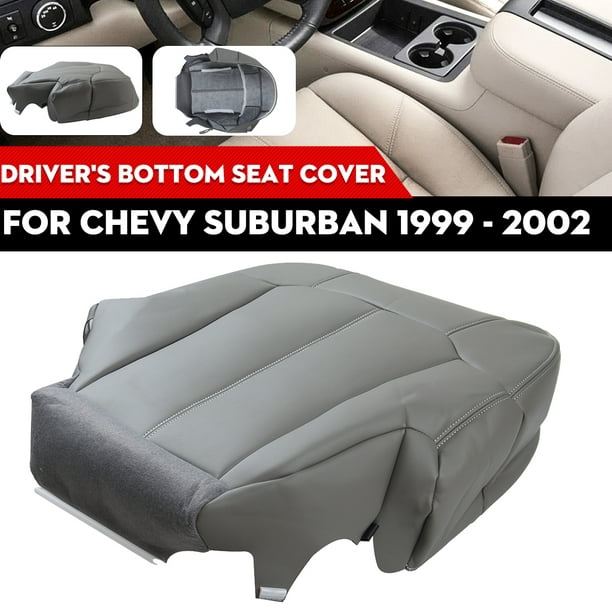 For 1999 2002 Chevy Tahoe Suburban Driver Bottom Pu Leather Seat Cover Com - 2001 Suburban Car Seat Covers