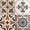 Geometric Bohemian, variant on 10Pcs Bohemian Floral Peel and Stick Floor Tiles, 12x12in Covers 10 Sq. Ft. SelfAdhesive DIY Vinyl Flooring, Removable Waterproof Decor for Bathroom, Kitchen Cabinet, Living Room, Shelf