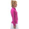 thumbnail image 2 of Women's Sunglow UV 50 Long Sleeve Zip Mock Top (Berry, X-Large), 2 of 4