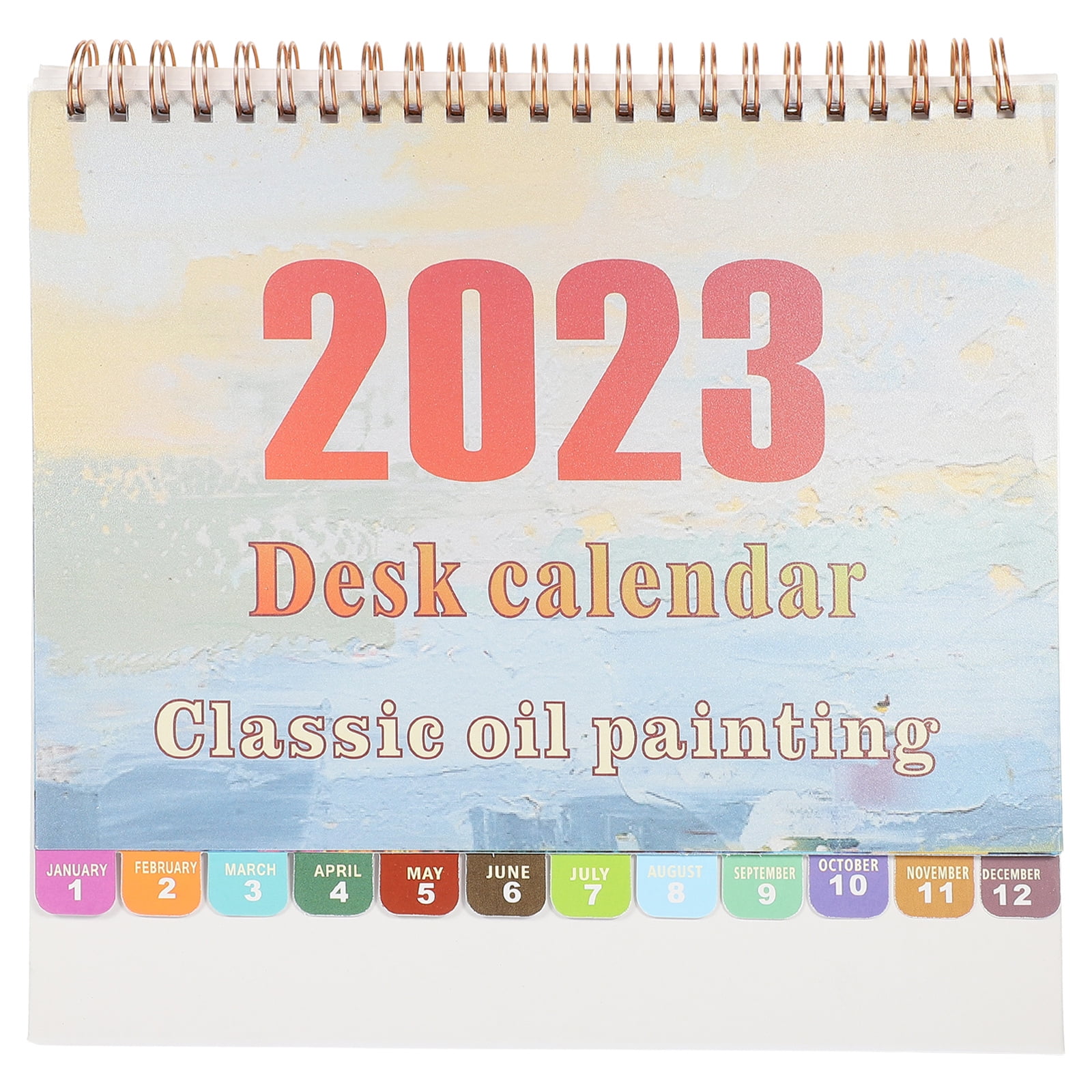English Table Calendar Decorative Month Calendar Office Standing