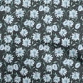 thumbnail image 1 of oneOone Viscose Chiffon Teal Green Fabric Floral Retro Quilting Supplies Print Sewing Fabric By The Yard 42 Inch Wide, 1 of 5