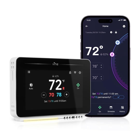 Termostato inteligente Vine para casa con luz nocturna WiFi Alexa/Google