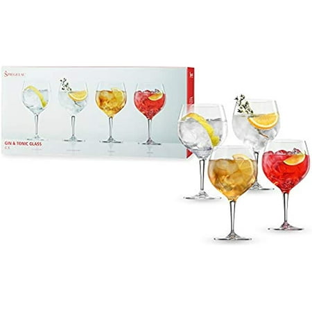 

Spiegelau Special Gin & Tonic Glasses Set of 4 European-Made Lead-Free Crystal Modern Cocktail Glassware Dishwasher Safe Professional Quality Cocktail Glass Gift Set 21 oz