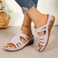 thumbnail image 7 of Norvail Womens Wedge Sandals Slip On Arch Support Slides Recovery Summer Beach Slippers Comfortable Plantar Fasciitis Arch Support Low Wedge Dressy Open Toe Walking Shoes, 7 of 7