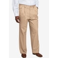 thumbnail image 4 of KingSize Men's Big & Tall Relaxed Fit Wrinkle-Free Expandable Waist Pleated Pants, 4 of 5