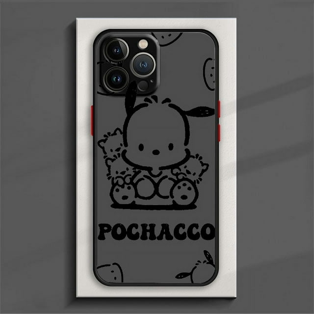 Cartoon Pochacco cute Phone Case For iPhone 15 14 13 12 11 Pro Max mini XS Max XR X 8 Plus SE Frosted Translucent Cover FGS