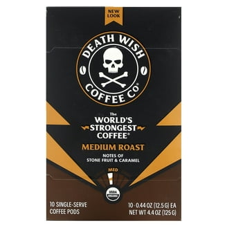 Death Wish Coffee VALHALLA JAVA World's Strongest Single Serve, Medium  Roast Coffee Pods, 10 Ct - Walmart.com