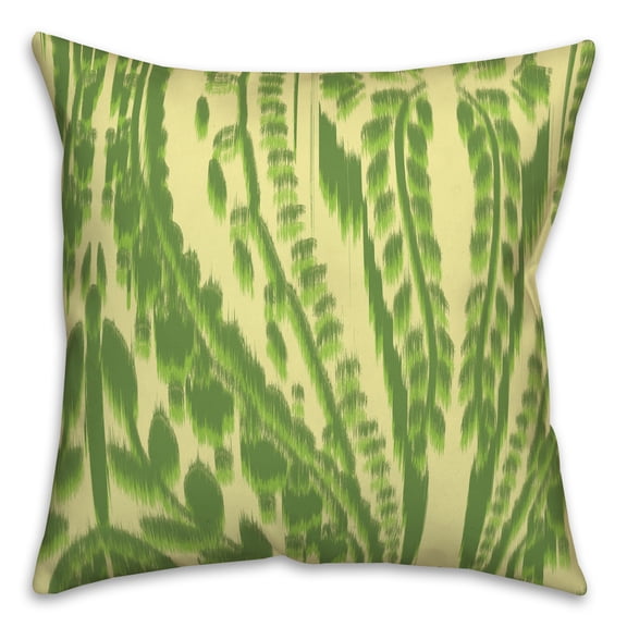 Creative Products Large Ikat Lime Green Pattern 20x20 Indoor / Outdoor Pillow