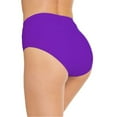 thumbnail image 4 of Sopiago Black Swimsuit Bottoms Women High Waisted Bikini Bottoms Tummy Control Swimsuit Bottoms Ruched Bathing Suit Swim Bottom High Cut Purple,S, 4 of 6