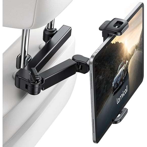 Support pour Tablette de Voiture : Support Ajustable pour Siège Arrière (Noir, Tablettes de 4,7 à 11 Pouces)