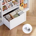 thumbnail image 7 of Homfa Toy Storage Organizer with Stuffed Animal Storage & Drawer, 3-in-1 Kids Bookshelf with Cubes, Racks & 6 Toy Bins for Playroom Kids Room, White, 7 of 7