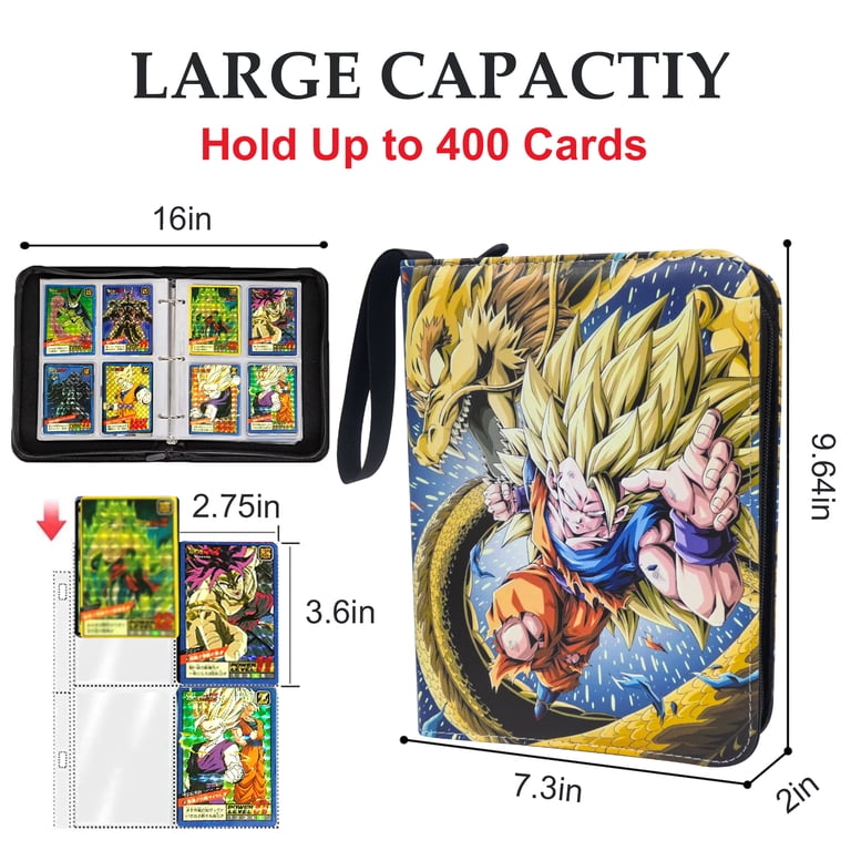 dbz card binder Super Dragon Ball Heroes Official 9 Pocket Set Cell Edition foil finish. WTVIDAS Anime Trading Card Binder,