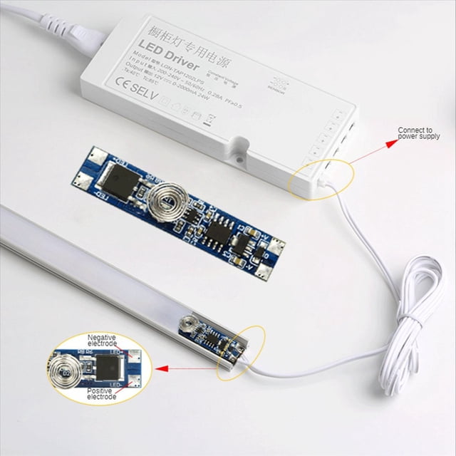 2X 5V-24V 8A Gradateur de Lumière DEL Intelligent Intelligent, Module de Capteur Capacitif à Gradation PCBALED, Commande de Gradation, Interrupteur Tactile, 2 x Module de Capteur, Bleu